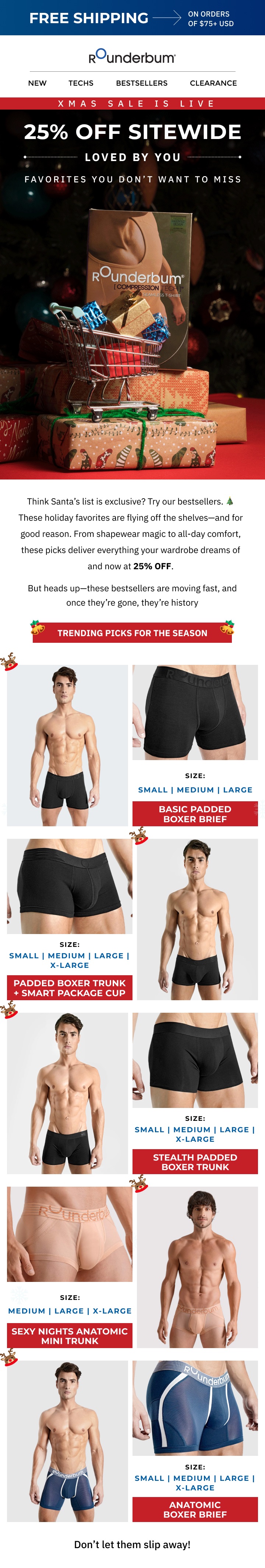 Rounderbum bestsellers spotlight email with a sitewide offer.